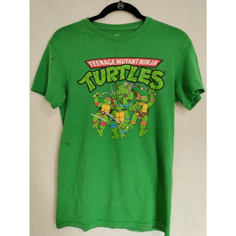 Nickelodeon Teenage Mutant Ninja Turtles T-Shirt Men’s Small Green 2015 Read